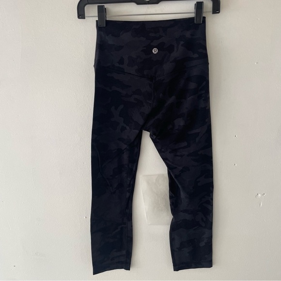 Lululemon Align Crop 21" Incognito Camo Black Gray Camo Leggings 37232 - Picture 4 of 12